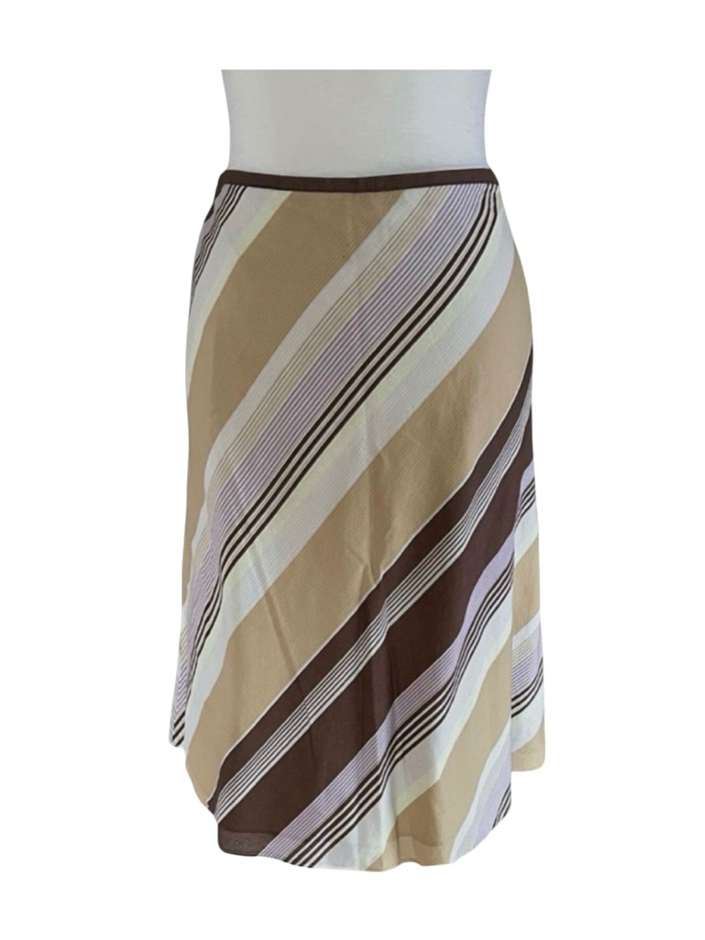 J.CREW Women’s Vintage Petite Cotton Skirt Size P8 Multicolor Striped